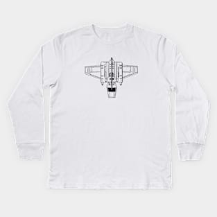 Spacecraft Vintage Patent Hand Drawing Kids Long Sleeve T-Shirt